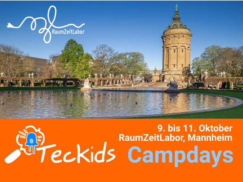 Sharepic der Campdays mit einem Foto des Mannheimer Wasserturms
